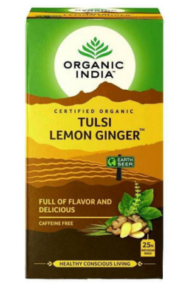Organic India Bio Tulsi filteres tea - Citrom gyömbér 25 filter