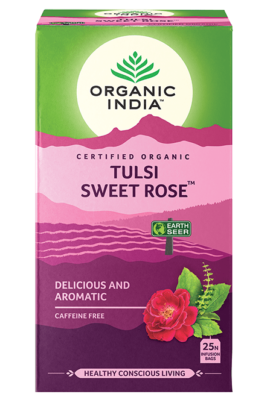 Organic India Bio Tulsi filteres tea - Édes rózsa 25 filter
