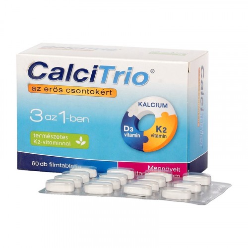 CalciTrio ? Kalcium + K2 + D3-vitamin filmtabletta ? 60db