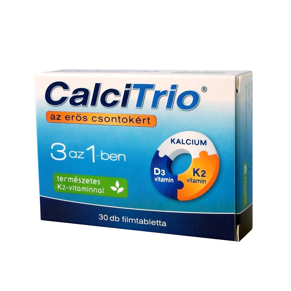 CalciTrio ? Kalcium + K2 + D3-vitamin filmtabletta ? 30db